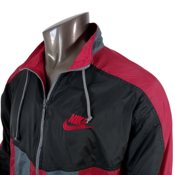 Nike Black, Burgundy & Grey Windbreaker - Picture 5 of 6